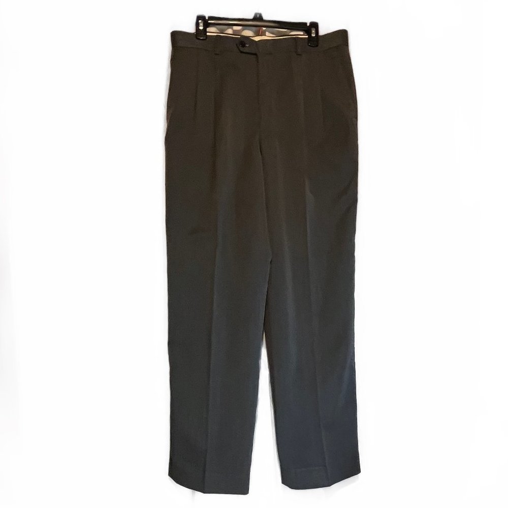 Barrington Dress Pants Mens 36 x 32 dark gray Slacks Pleated Front Pockets NWOT